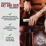 Hustle Butter Tattoo Aftercare - Tattoo Balm Stick - On The Go Tattoo Aftercare - Naturally Derived Vegan Cruelty Free - Mess Free - 1.6 oz