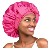 YANIBEST Satin Bonnet Silk Bonnet for Sleeping Double Layer Satin Lined Hair Bonnet with Tie Band Bonnets for Women Curly Natural Hair