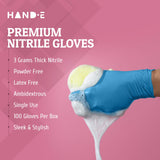 Blue Nitrile Disposable Gloves X Large 200 Count - Latex Free Medical Exam Gloves, Powder Free Food Safe Cooking Gloves