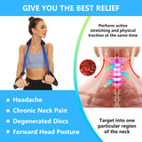 Neck Stretcher Exerciser, Cervical Traction Device for Neck Pain Relief and Cervical Spine Alignment. Portable Neck Traction Exerciser for Home/Office, Neck and Shoulder Relaxer. (20-25 Pounds)