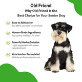 Pet Wellbeing Old Friend for Senior Dogs - Vet-Formulated - Aging Immune System & Joint Mobility Support in Older Canines - Natural Herbal Supplement 2 oz (59 ml)