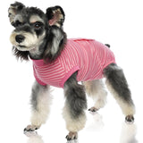 FUAMEY Recovery Suit for Dogs After Surgery,Soft Breathable Dog Bodysuit E-Collar & Cone Alternative Surgical Suit,Male Female Dog Neuter Spay Suits Anti Licking Wounds Onesie Rose Stripes S