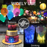 JJGoo 100Pcs Mixed Color LED Balloon Lights, Waterproof Round Balls Light up for Balloon Paper Lantern Easter Eggs Pumpkin Birthday Party Wedding Halloween Christmas