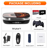 Kinhank Super Console X4 Plus Video Game Console Pre-Built-in 60000+Games,Retro Game Console Compatible with 65+ emulators,EmuELEC 4.6/Android 11.0/CoreE,S905x4,4K UHD Display,2 Controllers included