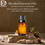 DVT DEVONTE Essential Oils Set - 100% Natural, Contains Woody Floral, Long Lasting Scent, Home Diffuser Oil for Humidifiers, Diffuser, Aromatherapy, Relax Mood, Purify space - 15 ML