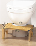 Toilet Stool, Easoger Poop Stool Adult, 7" Wood Potty Stool, Bathroom Step Stool Squat with Anti Slip, 330 lbs Capacity