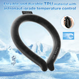 Neck Cooling Tube, Wearable Cooling Neck Wrap for Hot Summer, Reusable 18℃/64℉ Ice Ring Neck Cooler for Heat Outdoor Sports, Outdoor Workers (Black)