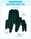 The Children's Place baby girls Family Matching Christmas Holiday Sets, Snug Fit 100% Cotton, Adult, Big Kid, Toddler, Pajama Set, Grn/Blk Buff, 7 US