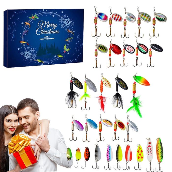 Christmas Advent Countdown,24 Days Count Down to Christmas Fishing Lures Advent, advent calendar 2024,fishing advent calendar,Christmas Accessories Favors for Son, Uncle, Father