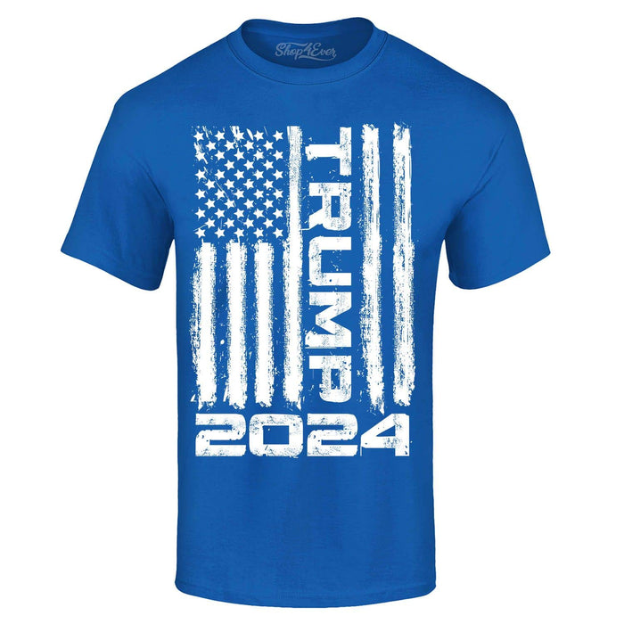 shop4ever® Trump Flag 2024 T-Shirt XX-Large Royal Blue 0