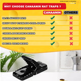 CANAANIN Large Rat Traps, Mouse Traps That Work, Excellent Traps for Gophers, Snap Traps for Indoor Outdoor, Quick Effective Sanitary Safe, Snap Trap for Mouse, Chipmunk, Safety and Friendly 6 Pack