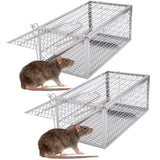 2PACK Live Humane Cage Mouse Trap Rat Catch Control Bait Hunting Survival for Indoor and Outdoor,Small Rodent Animal-Mice Voles Hamsters Cage (4.5x11x5.8 inch)