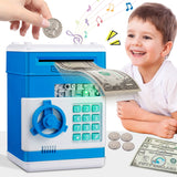 MAGIBX Piggy Bank Toys for 4 5 6 7 8 Year Old Boys Gift Ideas, Real Money Saving Box for Boys Toys Age 6-8-10, Christmas Birthday Gifts for 4 5 Year Old Boys ATM Machine for Kids 3-5, Blue Stuff