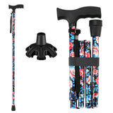 Walking Cane LIXIANG Cane for Woman | Mobility & Daily Living Aids | 5-Level Height Adjustable Walking Stick | Comfortable Plastic T-Handle Portable Walking Stick Folding Cane with Replace Tip