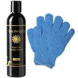 Tan Physics True Color Tanner 8 oz w/ FREE Pair Hydro Exfoliation Gloves by Sans-Sun