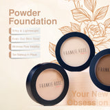 Frankie Rose Cosmetics Powder Foundation – Full Coverage Face Powder For Pores & Imperfections, Evens Out Skin Tone & Shine-Control | 58 Grams (Spice)
