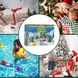 OVNMFH 24 Pcs Countdown Christmas Rubber Ducks Advent Calendar, 2024 Rubber Ducks Bath Toys Advent Calendar, 24 Days Christmas Countdown Calendar Gifts (C)