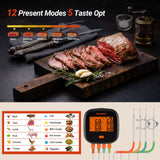 Inkbird WiFi Grill Thermometer IBBQ-4T & Non Contact Infrared Thermometer Gun -58℉~1022℉ IR Gun for Pizza Oven, with Graph Timer Alarm Calibration Rechargeable 4 Colorful Probes