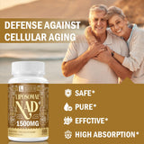 Liposomal NAD+ Supplement with TMG – 120 Softgels – Non-GMO – Supports Cellular Energy & Wellness