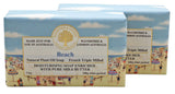 Wavertree & London Beach Scented Natural Soap (2 Bars), 7oz Moisturizing French Triple Milled Soap Bars enriched with shea butter - Pure Plant Oil Bath & Body Soap for All Skin Types