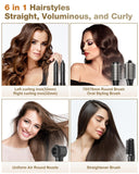 Hair Dryer Brush & 6 in 1 Hair Styler,110,000 RPM High-Speed Negative Ionic Hair Dryer Fast Drying, Multi Hair Styler, Professional Blow Dryer Brush for Curling Volumizing Straightening Styling