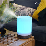 ASAKUKI 300ML Essential Oil Diffuser, Quiet 5-in-1 Premium Humidifier, Natural Home Fragrance Aroma Diffuser with 7 LED Color Changing Light and Auto-Off Safety Switch-Dark Brown