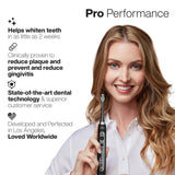 Aquasonic Black Series PRO – Ultra Whitening Toothbrush w UV Sanitizing Base – 5 Modes & Smart Timers – Premium Travel Case – Power Toothbrush – ADA Approved Toothbrush