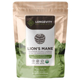 Longevity Botanicals Organic Lions Mane Mushroom Powder - Ultra Concentrated Lions Mane Mushroom Supplement - Promotes Mental Clarity, Focus and Memory - 100% Fruiting Body - 100 grams