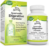 Terry Naturally Ayurvedic Digestive Formula - 60 Capsules - Promotes Bowel Regularity, Gut Microflora & Nutrient Absorption - Non-GMO, Vegan, Gluten Free - 30 Servings