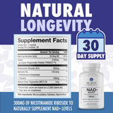 DR. EMIL NUTRITION NAD+ Boost - Nicotinamide Riboside Supplement for Longevity, Healthy Aging & Cellular Regeneration - NAD Supplement with with Berberine, L-Theanine & Niacin - 30-Day Supply