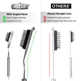 GRILLART Grill Brush and Scraper, Wire BBQ Grill Brush for Outdoor Grill, 16.5” Grill Cleaning Brush BBQ Grill Accessories, Safe Grill Cleaner Brush-Ideal Gift for Men/Dad BBQ Brush for Grill Cleaning