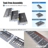 Ruedamann Modular Threshold Ramps, 2" Rise Plastic Wheelchair Ramps, 3000LBS Capacity, Mobility Door Ramps for Home Steps, Detachable Entry Ramps, Non-Slip Curb Ramps for Scooters, Cars, 2 PCS