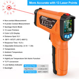 MESTEK Infrared Thermometer Gun, Non Contact Digital Laser Thermometer Temperature Gun with Color LCD for Cooking, Home Repairs, Humidity Measurement, Adjustable Emissivity -58°F to 1472°F(-50~800°C)