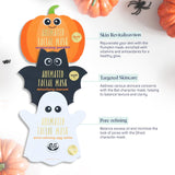 SpaLife Facial Mask Sheet Bundle - Pumpkin, Ghost, Bat - Halloween Character Mask Bundle - Face Masks for Skin Care - Moisturizing Sheet Face Masks - Skincare Pack for Women - Spa Beauty Masks