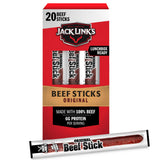 Jack Link's Beef Sticks, Original, Great Stocking Stuffer, Holiday Gift for Men, Protein Snack, Meat Stick with 6g of Protein, Made with 100% Beef, Individually Wrapped Beef Sticks, 0.92 Oz (20 Count)