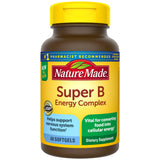 Super B Energy Complex, Dietary Supplement for Brain Cell Function Support, 60 Softgelss,…