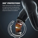 POWERLIX Knee Compression Sleeve (Pair) - Best Knee Brace for Knee Pain for Men & Women – Knee Support for Running, Basketball, Volleyball, Weightlifting, Gym, Workout, Sports - (Black M)