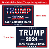 Trump 2024 Yard Sign with Metal Stakes, Double Sided 25x16 Inch Donald Trump Take America Back Signs, Placard Outdoor Voted Signs for Trump Lawn Signs Rally Decoration Lawn Yard Signs