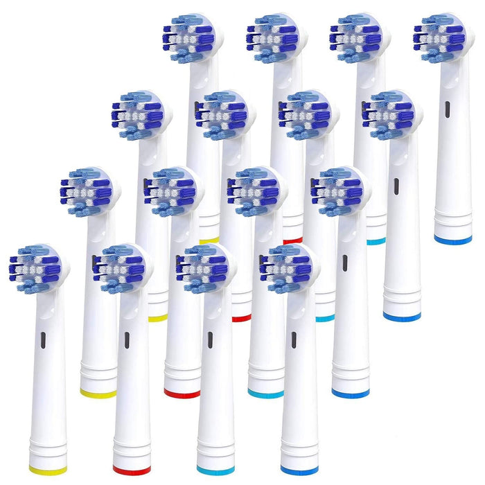 Replacement Toothbrush Heads Compatible With Oral B Braun- Pack of 16 Professional Electric Toothbrush Heads- Precision Refills for Oral-b 7000, Clean, OralB Pro 1000, 9600, 500, 3000, 8000, Plus!