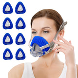 8 Pack CPAP Mask Liners Comfort Silky CPAP Mask Covers One Size Compatible with Most Full Face Mask Improve The Comfort of Wearing The Mask Reduce Noise (Blue)