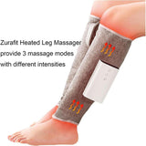 Zurafit Heated Leg Massager, Best Zurafit Heated Leg Massager for Circulation and Pain Relief, Wearable Heat Vibration Electric Massager, Helpful for Pain Relief, Swelling, Edema and RLS (Grey)