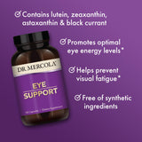 Dr. Mercola Eye Support, 90 Servings (90 Capsules), Dietary Supplement, Supports Eye and Vision Health, Non-GMO