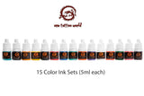 ONE TATTOO WORLD Premium Tattoo Ink Set With 15 Color 5ml Each | OTW-D015