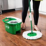 Libman Tornado Spin Mop System Plus 2 Refill Heads | Mop and Bucket with Wringer Set | Floor Mop | Spin Mop | Libman Mop | Mops for Floor Cleaning | Hardwood Floor Mop | 3 Total Mop Heads Included