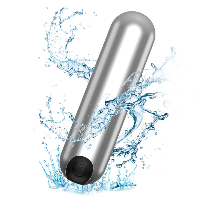 10 Modes Personal Bullet Massage Vibration Silent Portable Waterproof（Silver）