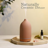 Essential Oils for Diffusers for Home,Ceramic Diffuser for Essential Oils,Handmade Aroma Diffuser 100ML (Pottery Red)