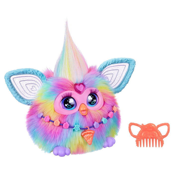 Furby Tie Dye, 15 Fashion Accessories, Interactive Plush Toys for 6 Year Old Girls & Boys & Up, Voice Activated Animatronic