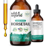 Horsetail Liquid Extract - Organic Horsetail Herb Supplement for Hair Growth - Vegan, Alcohol Free Drops - 4 fl oz