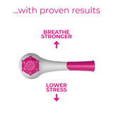 BREATHER PINK │ Natural Breathing Exerciser Trainer for Drug-Free Respiratory Therapy │ Breathe Easier with Stronger Lungs │ Guided Mobile Training App Included