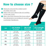 bropite Open Toe Compression Socks for Men & Women - 2 Pairs of 15-20 mmhg Knee High Stockings for Circulation Support